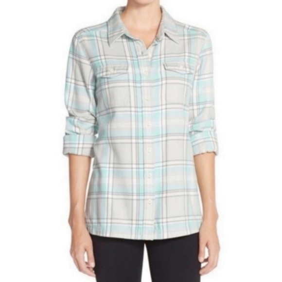 Patagonia Tops - Patagonia Fjord Organic Cotton Flannel Plaid Shirt